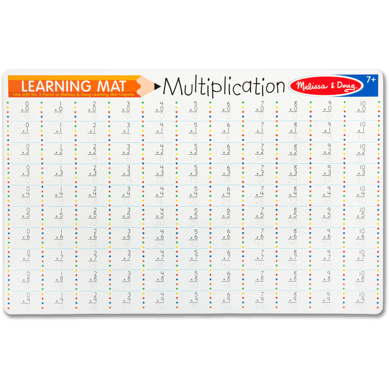 White Smoke Melissa & Doug  - Multiplication Write-A-Mat Kids Educational Games and Toys