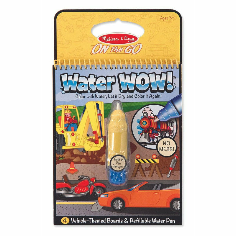 Sandy Brown Melissa & Doug  - On The Go - Water WOW! - Vehicles Kids Activity Books