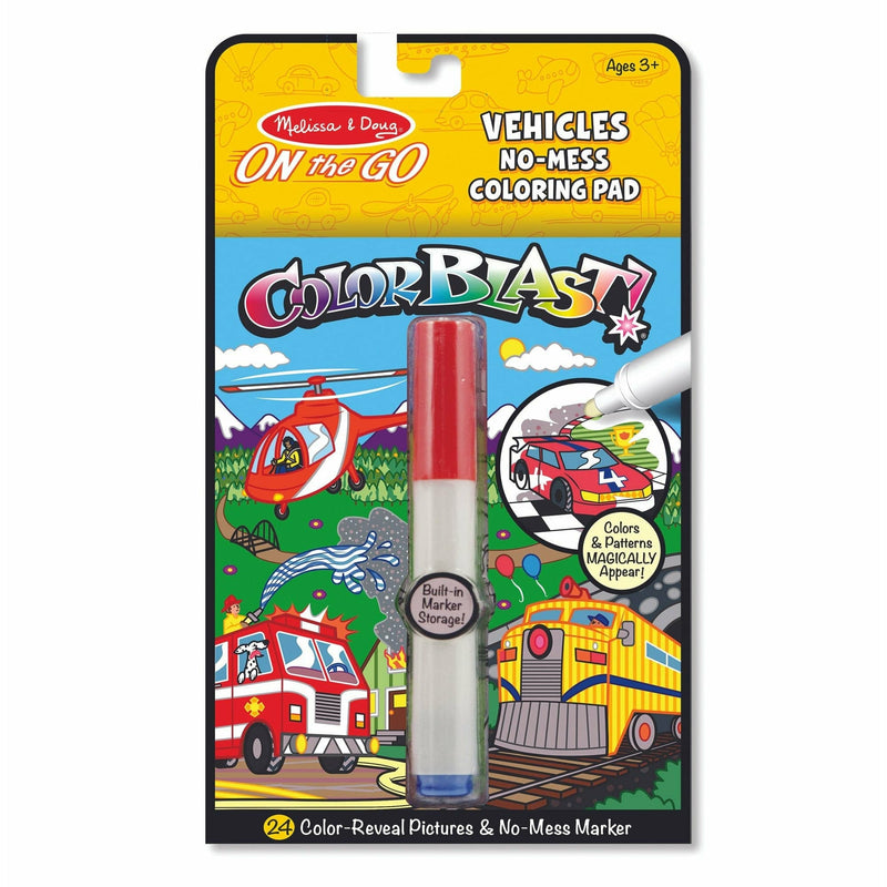 Dark Slate Gray Melissa & Doug - On The Go - Color Blast! - Vehicles Kids Activity Books
