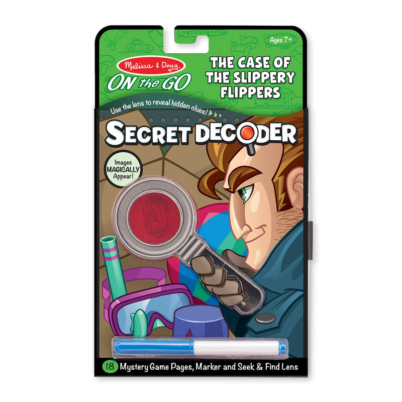 Dark Slate Gray Melissa & Doug - On The Go - Secret Decoder - Slippery Flippers Kids Activity Books