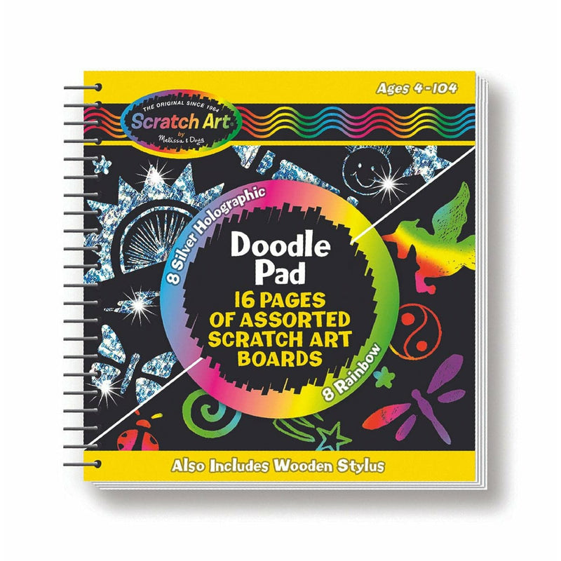 Light Goldenrod Melissa & Doug - Scratch Art Doodle Book Kids Drawing Supplies