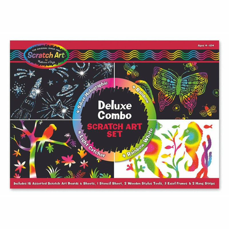 Dark Salmon Melissa & Doug- Scratch Art Deluxe Kit Kids Activity Books