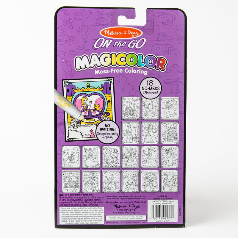 Medium Orchid Melissa & Doug  - On The Go - Magicolor - Colouring Pad - Princess Kids Activity Books