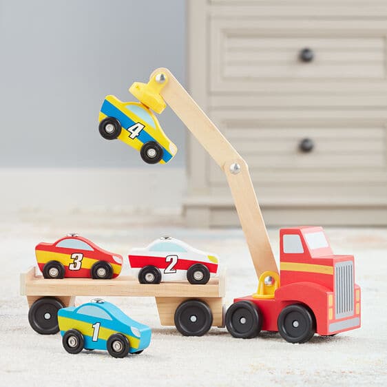 Light Gray Melissa & Doug - Magnetic Car Loader Kids Educational Games and Toys