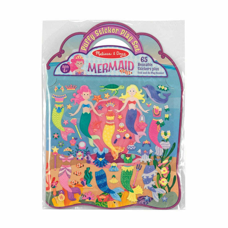 Gray Melissa & Doug  - Reusable Puffy Sticker Play Set - Mermaid Kids Activity Books