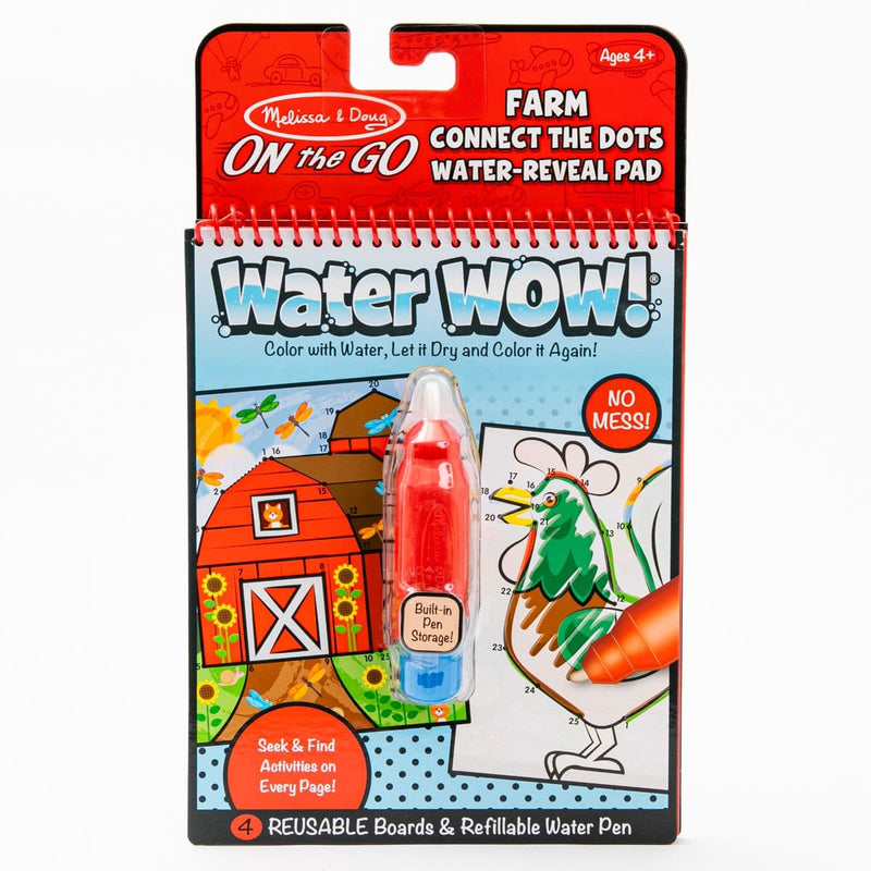 Dark Slate Gray Melissa & Doug - On The Go - Water WOW! Connect the Dots - Farm Kids Activity Books