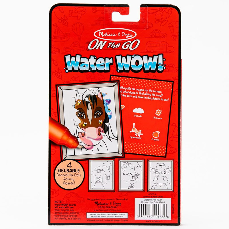 Red Melissa & Doug  - On The Go - Water WOW! Connect the Dots Kids Activity Books