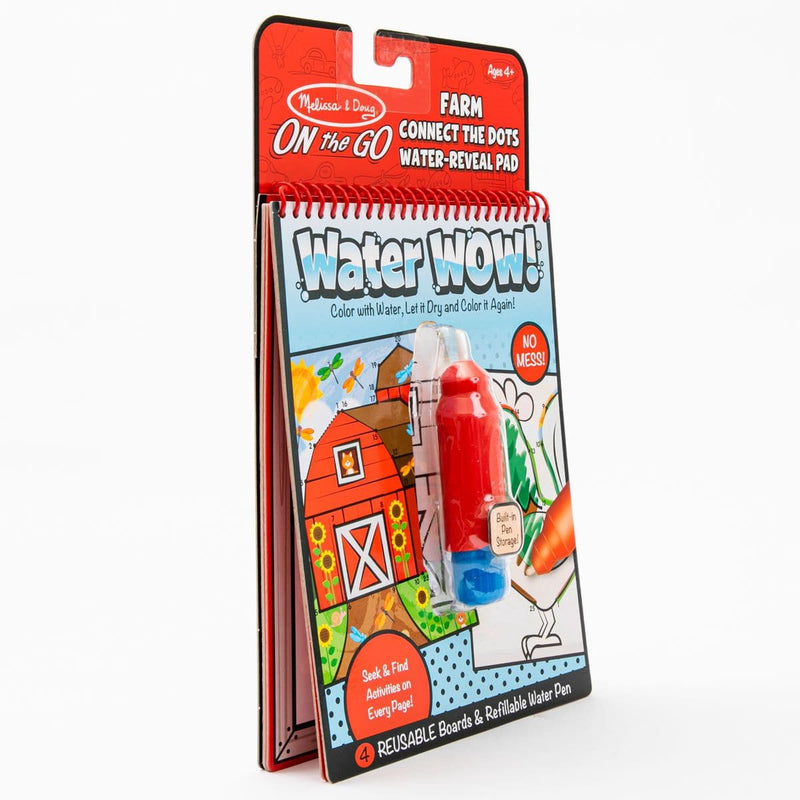 White Smoke Melissa & Doug - On The Go - Water WOW! Connect the Dots - Farm Kids Activity Books