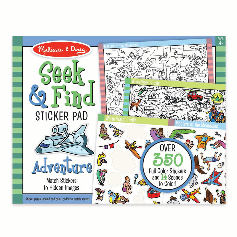 Light Gray Melissa & Doug  - Seek & Find Sticker Pad - Adventure Kids Activity Books