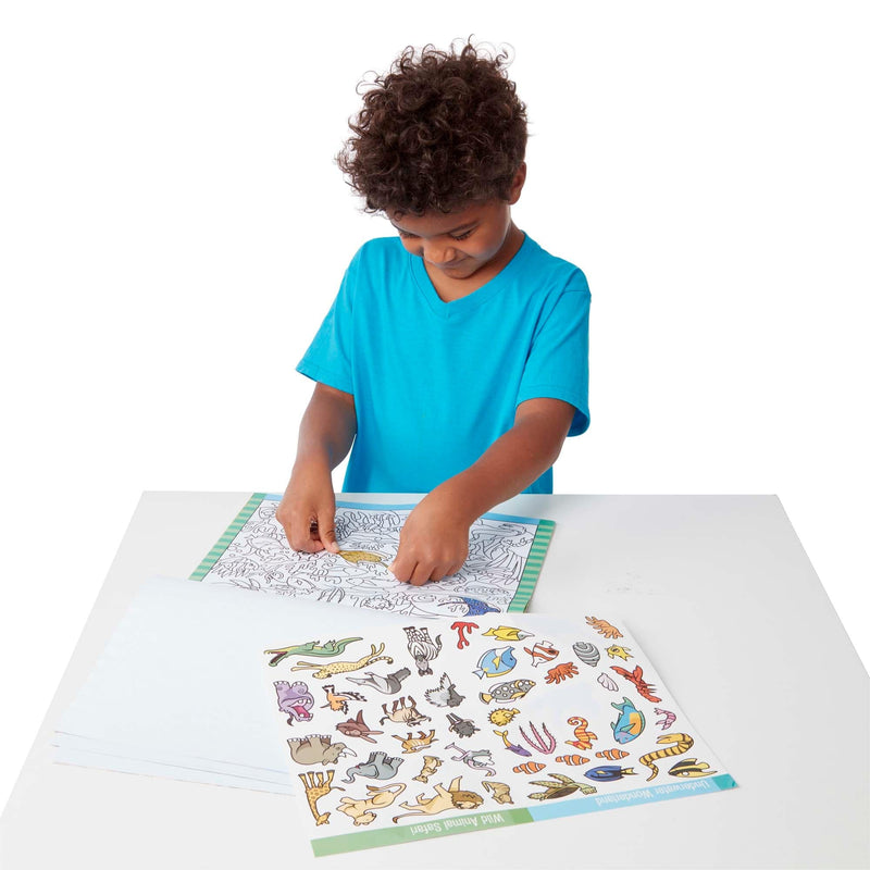 Steel Blue Melissa & Doug  - Seek & Find Sticker Pad- Animals Kids Activity Books