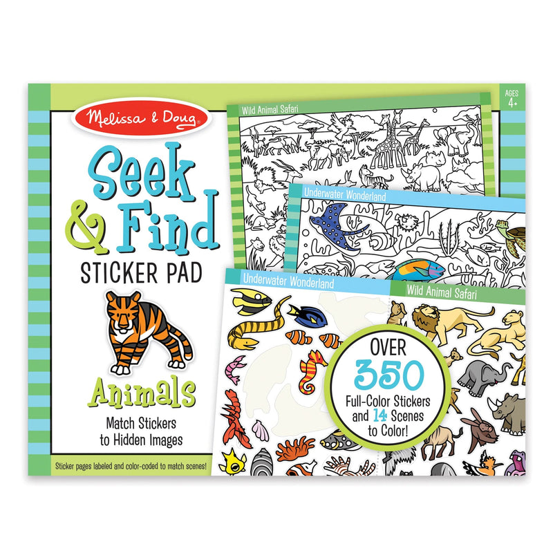 Dark Slate Gray Melissa & Doug  - Seek & Find Sticker Pad- Animals Kids Activity Books