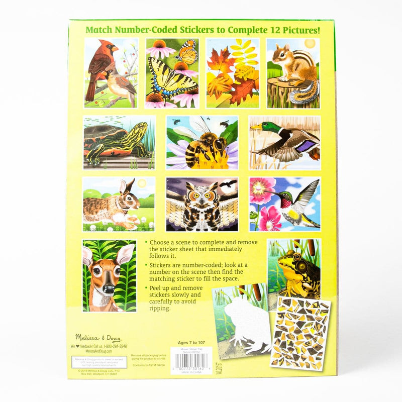 Antique White Melissa & Doug - Mosaic Sticker Pad - Nature Kids Craft Kits