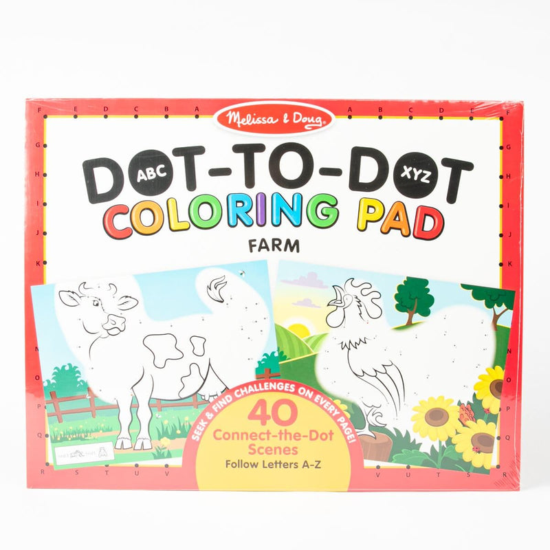 Antique White Melissa & Doug - ABC Dot-to-Dot Coloring Pad - Farm Kids Activity Books