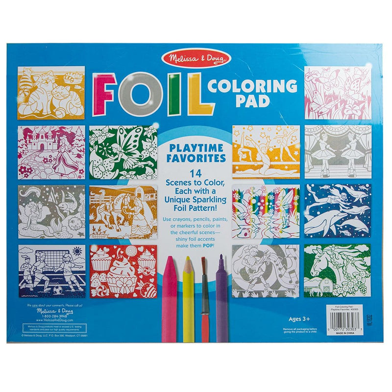 Dark Cyan Melissa & Doug - Foil Colouring Pad - Playtime Favourites Kids Activity Books