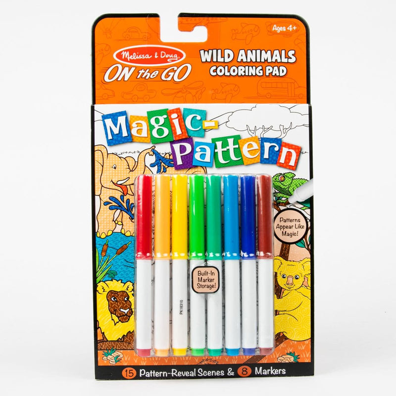 Dark Slate Gray Melissa & Doug  - On The Go - Magic Pattern  - Wild Animals Colouring Pad Kids Activity Books