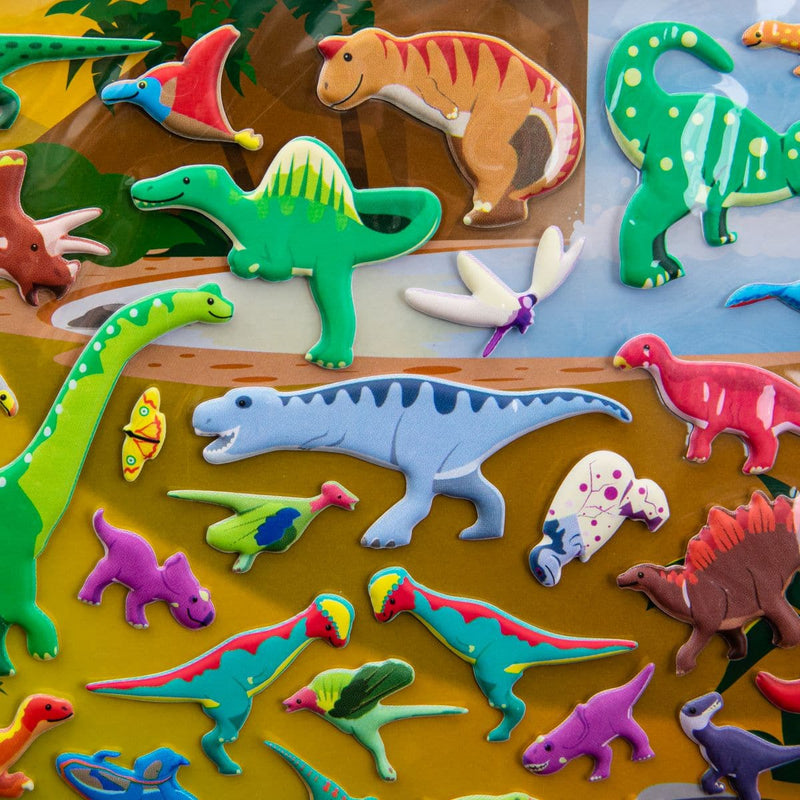 Saddle Brown Melissa & Doug  - Reusable Puffy Sticker Play Set - Dinosaurs Kids Activity Books