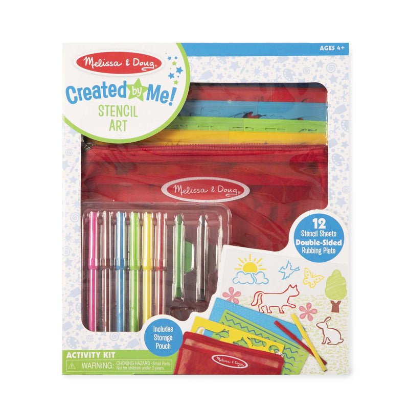 Brown Melissa & Doug-Stencil Art Activity Set Kids Craft Kits