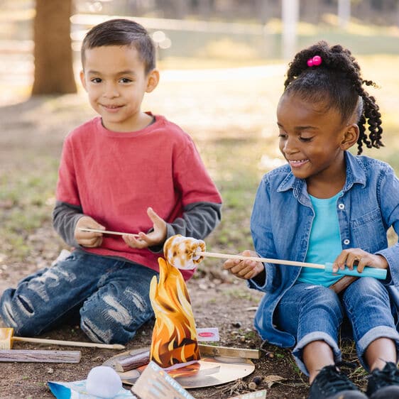 Gray Melissa & Doug Let's Explore - Campfire S'mores Play Set Kids Educational Games and Toys