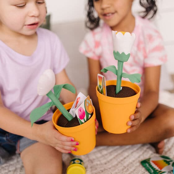 Gray Melissa & Doug Let's Explore - Flower Gardening Play Set Kids Educational Games and Toys