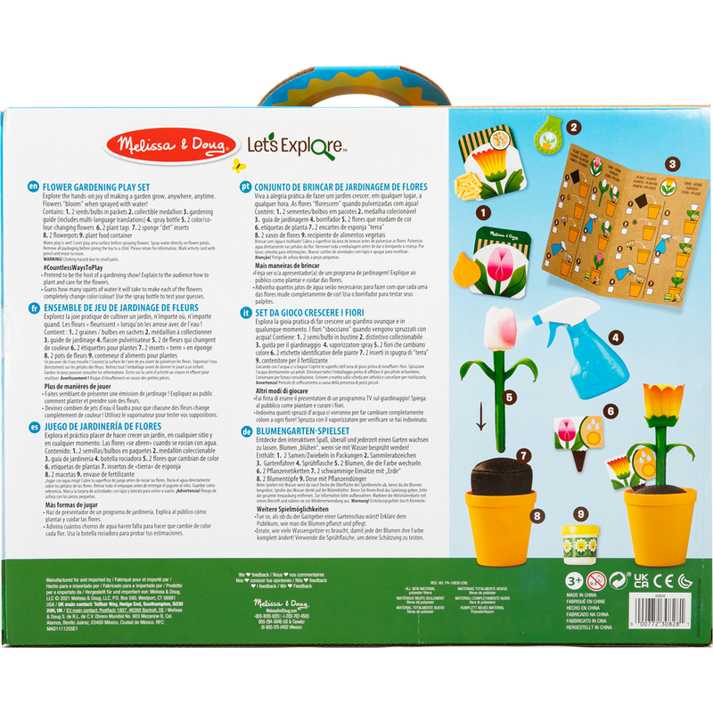 Sea Green Melissa & Doug Let's Explore - Flower Gardening Play Set Kids Educational Games and Toys