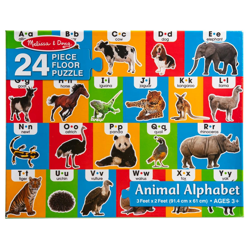 Dark Cyan Melissa & Doug - Animal Alphabet Floor Puzzle - 24 piece Puzzles