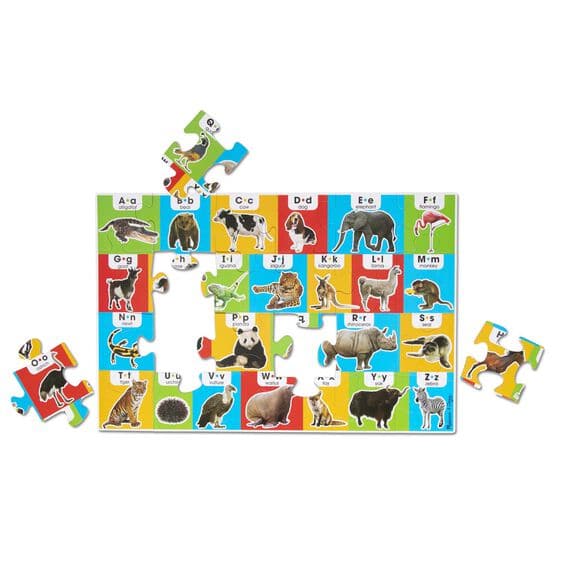 Light Gray Melissa & Doug - Animal Alphabet Floor Puzzle - 24 piece Puzzles