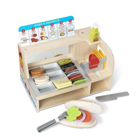 Light Gray Melissa & Doug - Slice and Stack Sandwich Counter Kids Educational Games and Toys