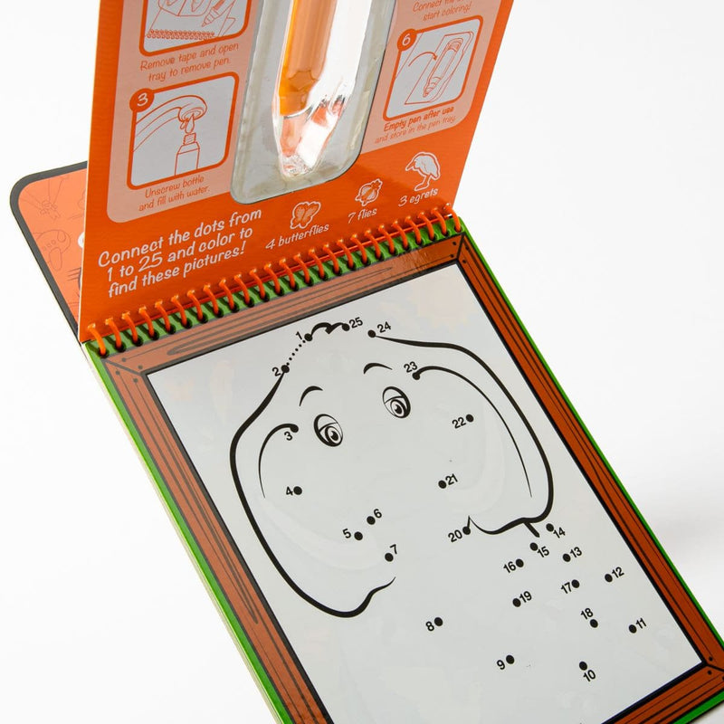 Light Gray Melissa & Doug - On The Go - Water WOW! Connect the Dots - Safari Kids Activity Books