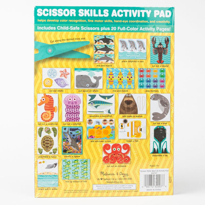 Light Sea Green Melissa & Doug - Scissor Skills Activity Pad - Sea Life Kids Activity Books