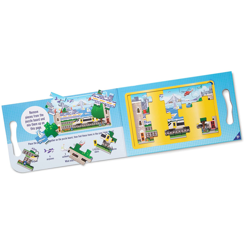 Light Gray Melissa & Doug - Magnetic Take Along Jigsaw Puzzles - Vehicles Puzzles