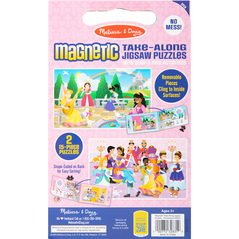 Steel Blue Melissa & Doug - Magnetic Take Along Jigsaw Puzzles - Princesses Puzzles