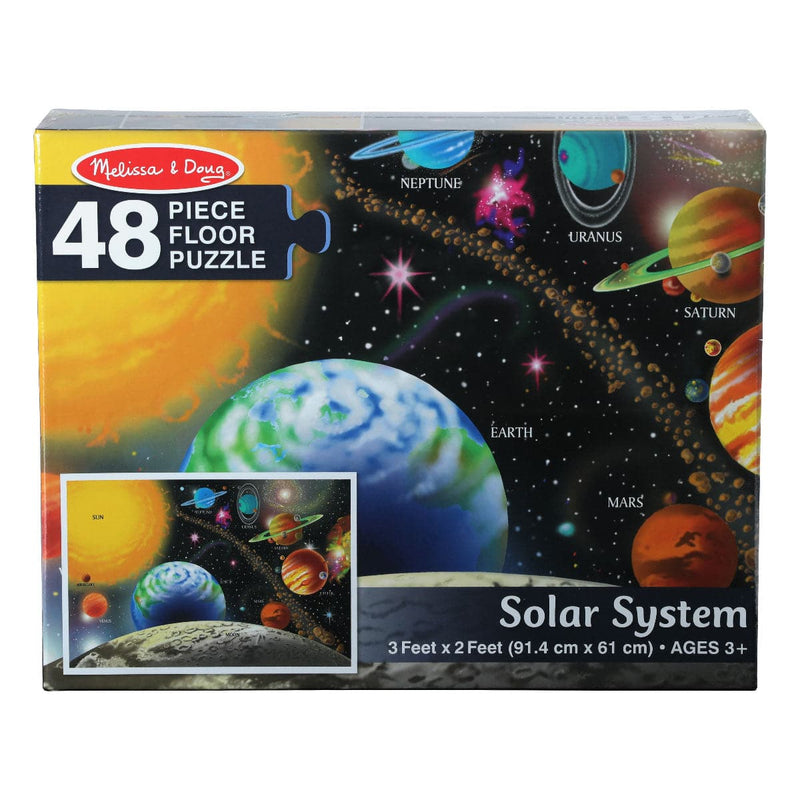 Black Melissa & Doug - Solar System Floor Puzzle - 48 Pieces Kids Educational Games and Toys