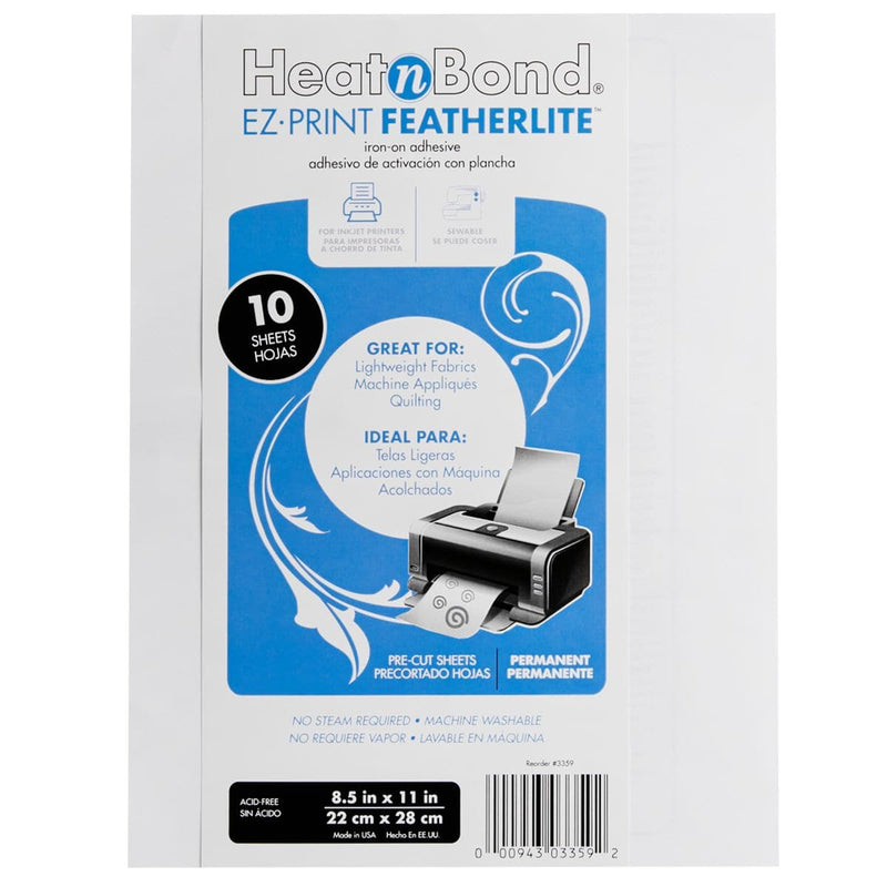 HeatnBond EZ - Print Featherlite Iron - On Adhesive - 8.5