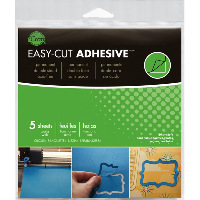 Olive Drab iCraft Easy-Cut Adhesive Sheets-14.6x14.6cm 5/Pkg Paper Craft Adhesives