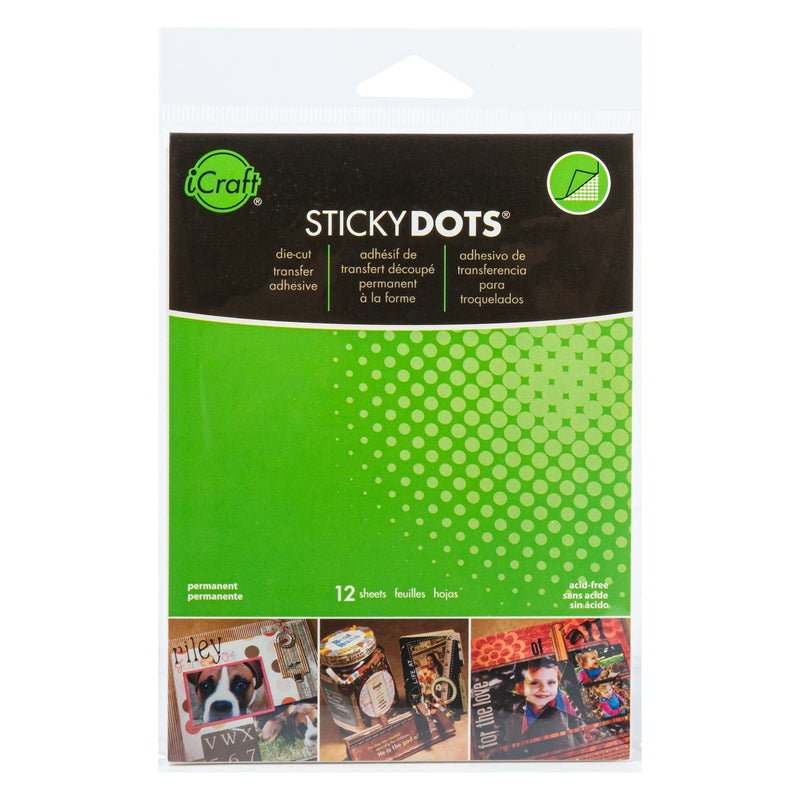 Olive Drab Thermoweb Sticky Dot Die-Cut Adhesive Sheets-10.7x14cm12/Pkg Paper Craft Adhesives