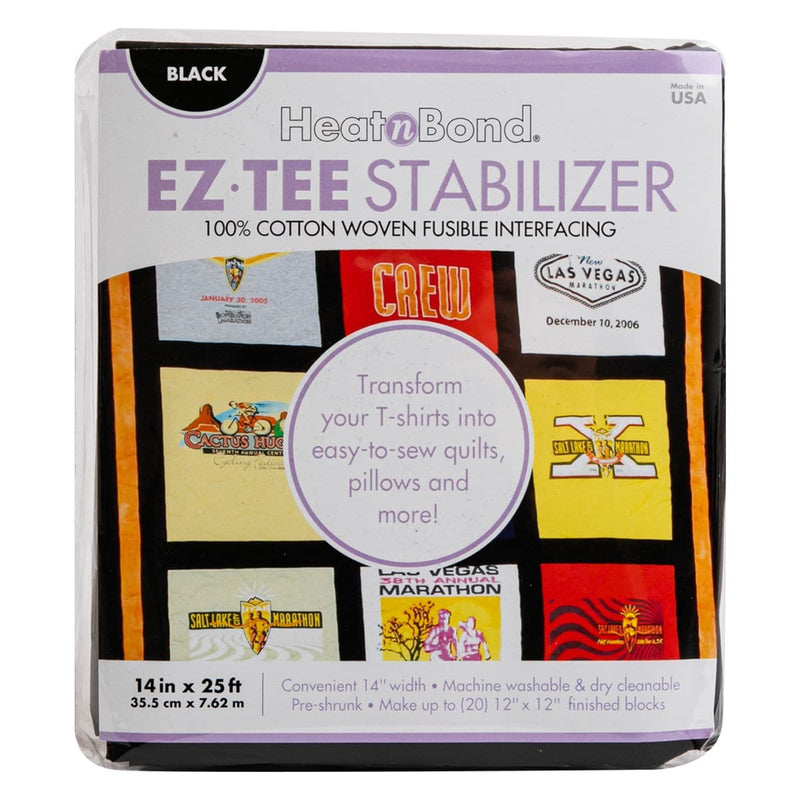 Gray HeatnBond EZ - TEE Woven Fusible Stabilizer - Black 14"X25' Batting Interfacing Stabilisers and Wadding