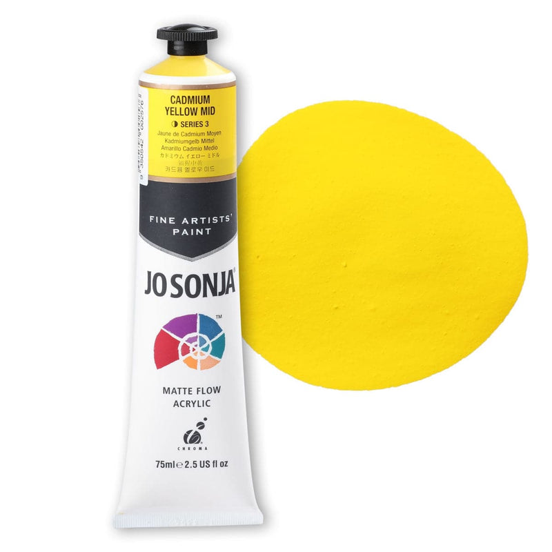 Gold Jo Sonja Artist Acrylic  Series 3 75mL Cadmium Yellow Mid Acrylic