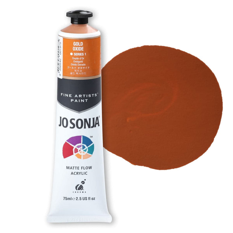 Saddle Brown Jo Sonja Artist Acrylic  Series 1 75mL Gold Oxide Acrylic