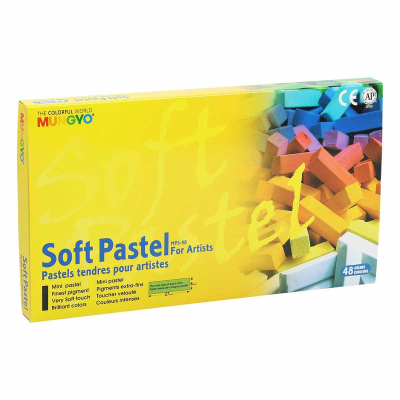 Gold Mungyo Square Soft Pastels Half Size Set of 48 Pastels & Charcoal