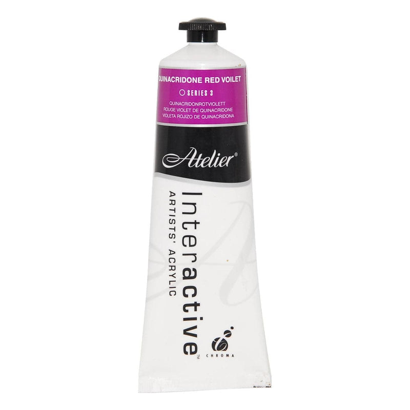 White Smoke Atelier Artist Acrylic Series 3 80mL Quinacridone Red Violet Acrylic Paints