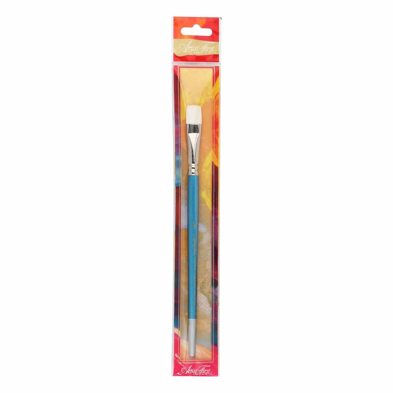 Sandy Brown Artist First Choice Taklon Flat Brush Size ½ Inch Brushes