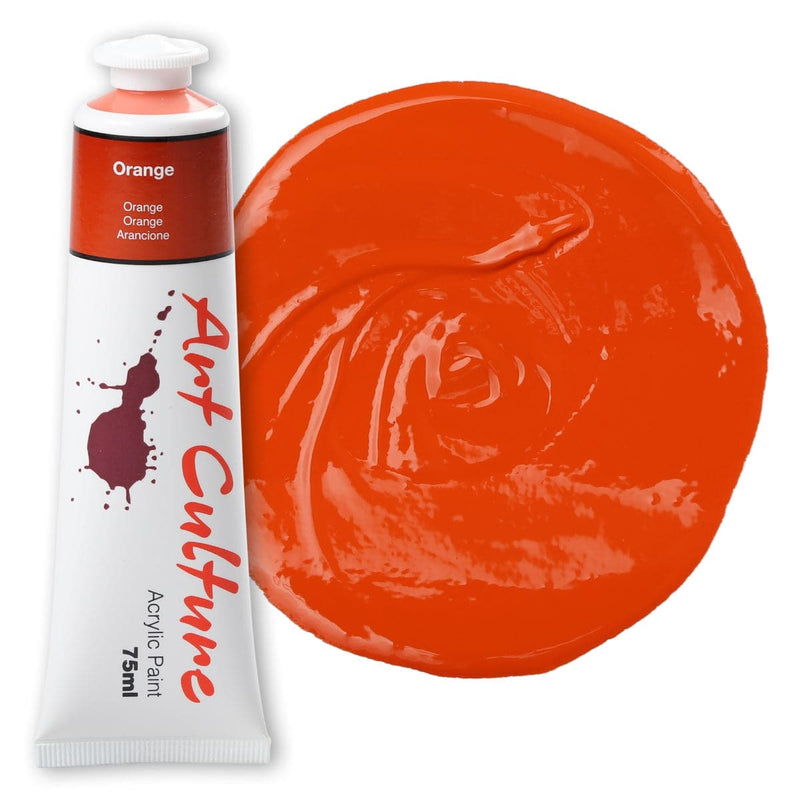 Orange Red Art Culture Acrylic Paint Orange 75ml Acrylic Paints