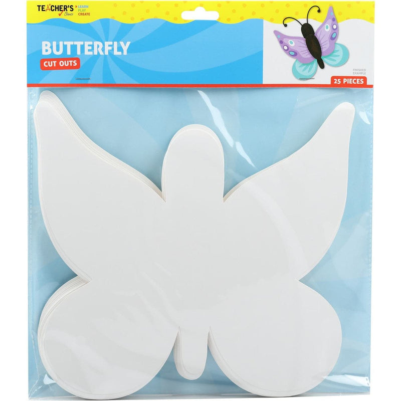 Light Gray Teacher's Choice Butterfly Paper Cut Outs 25 Pieces Kids Paper Shapes