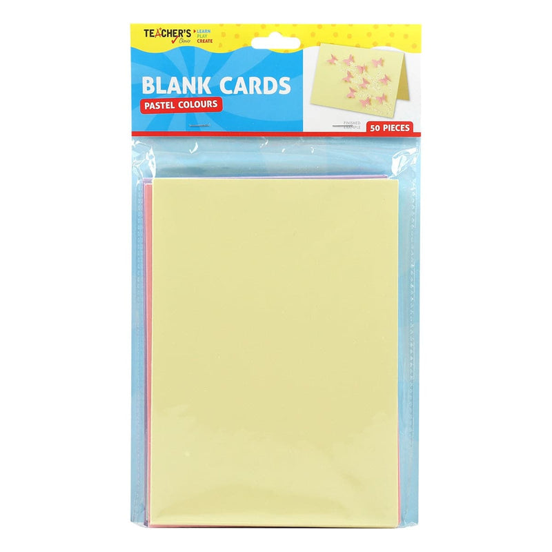 Pale Goldenrod Teacher's Choice Blank Cards A6 Assorted Pastel Colours 50 Pieces Kids Paper Shapes