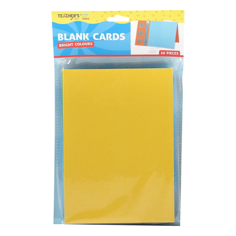 Goldenrod Teacher's Choice Blank Cards C6 Assorted Bright Colours 50 Pieces Kids Paper Shapes