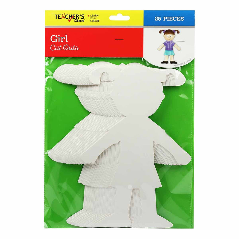 Lime Green Teacher's Choice Girl Paper Cut Outs 25 Pieces Kids Paper Shapes