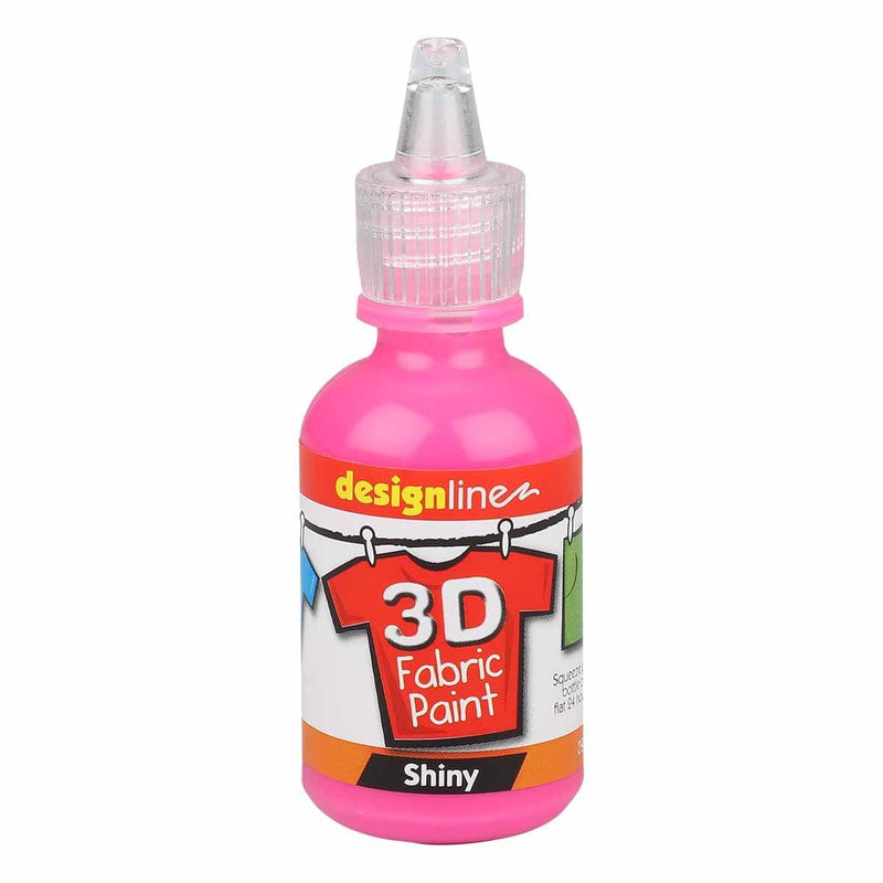Orange Red Design Line 3D Fabric Paint Bright Magenta 29.5ml Fabric Paints and Dyes