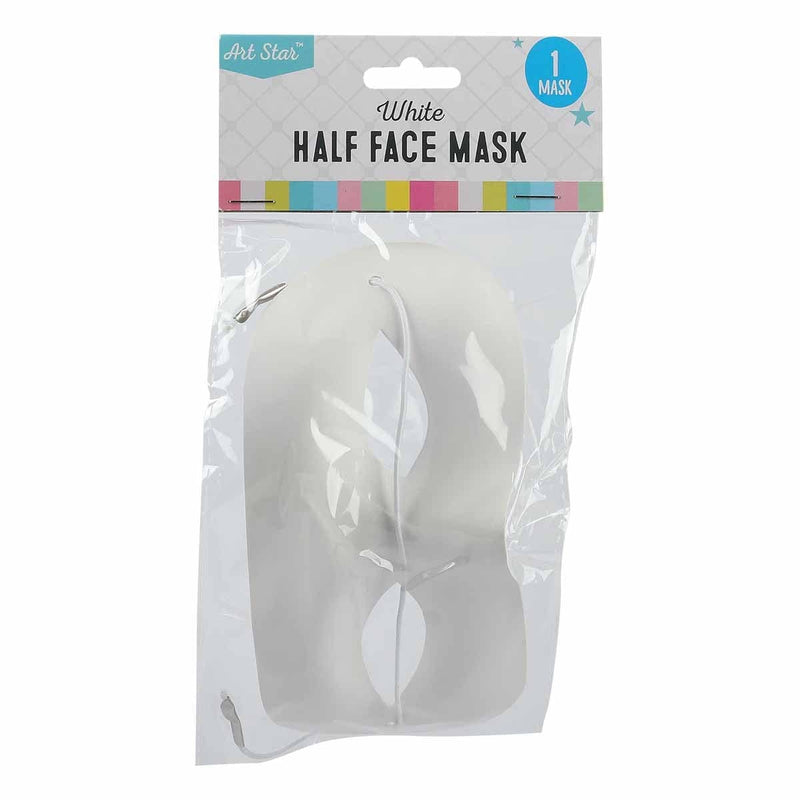 Gray Art Star Half Face Mask White Masks