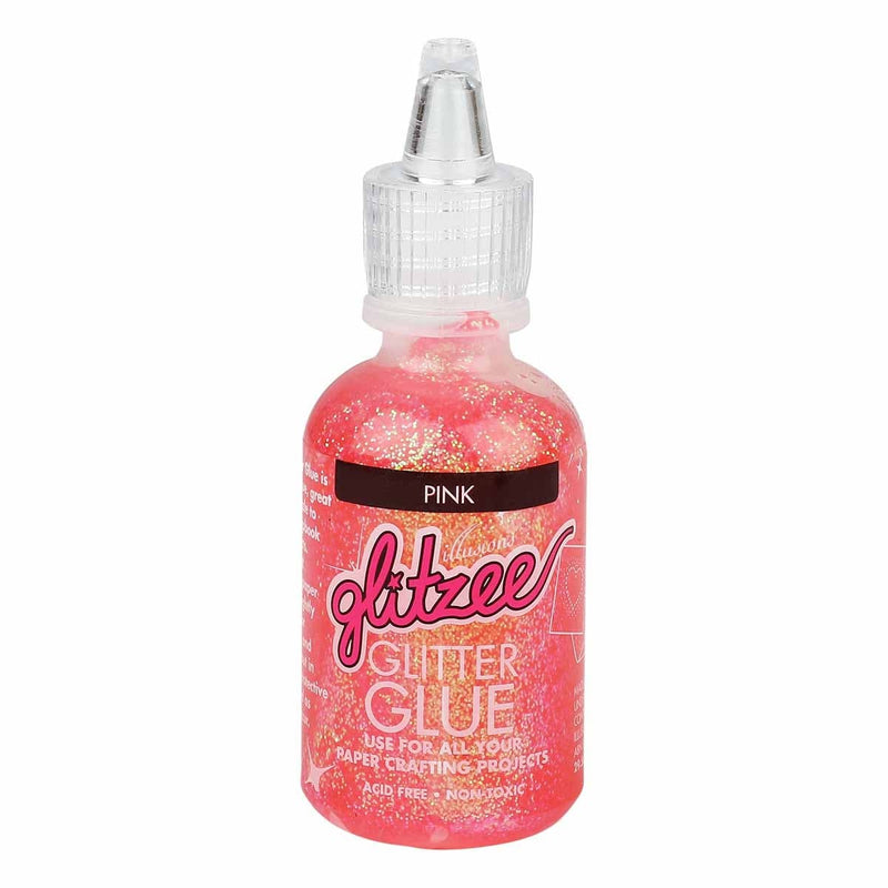 Light Coral Illusions Glitzee Glitter Glue Pink 29.5ml Glitter