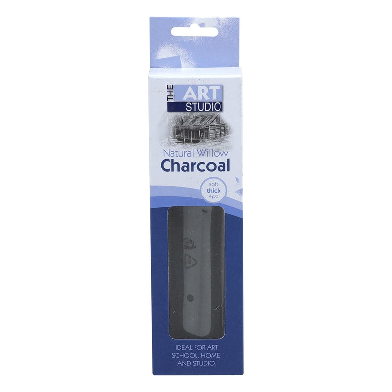 Light Steel Blue The Art Studio Willow Charcoal Soft Thick 1/2 x 6 Inches 4 Pieces Pastels & Charcoal